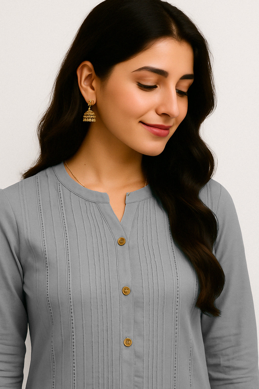Grey Long Top Airline