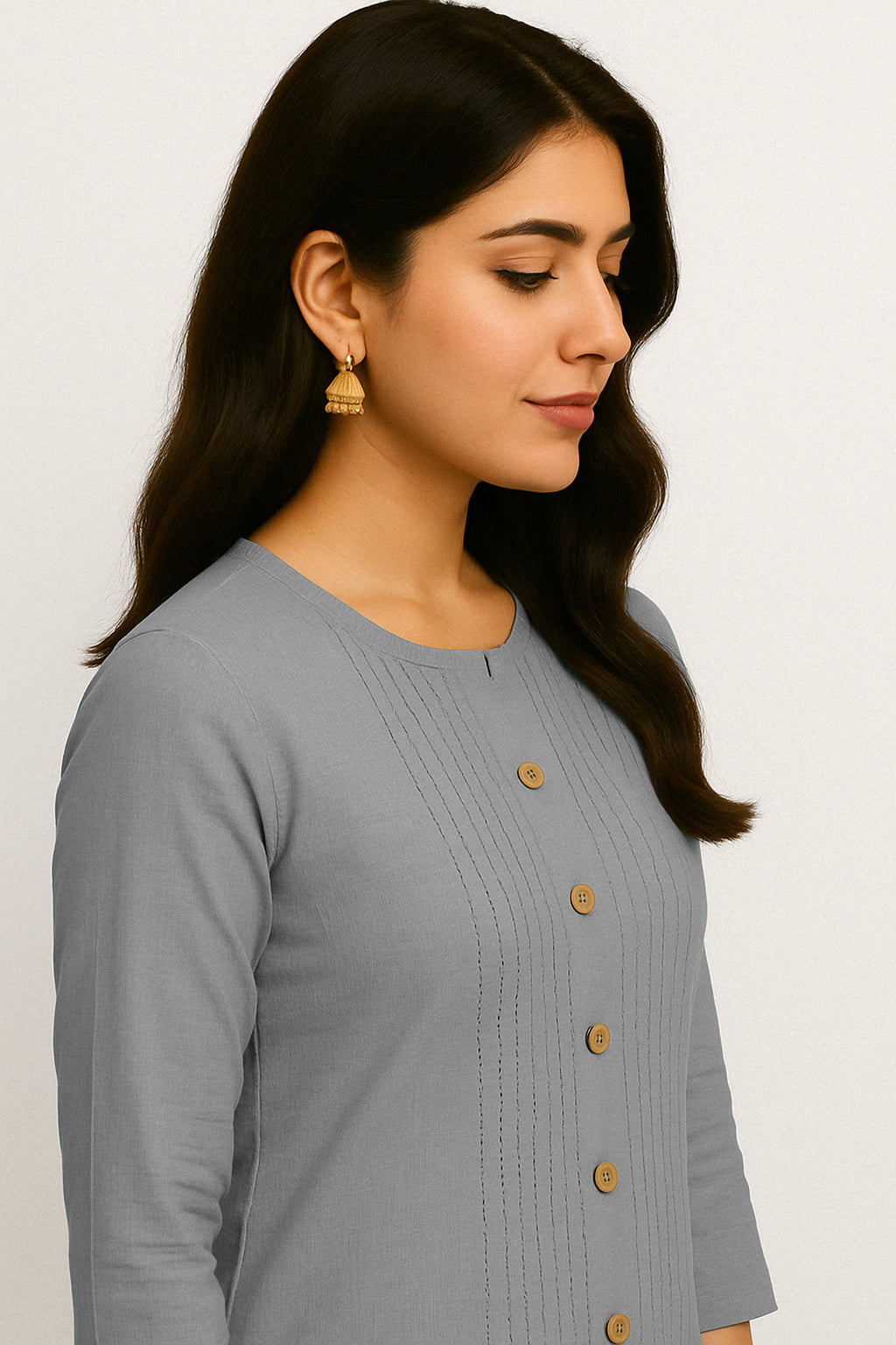 Grey Long Top Airline