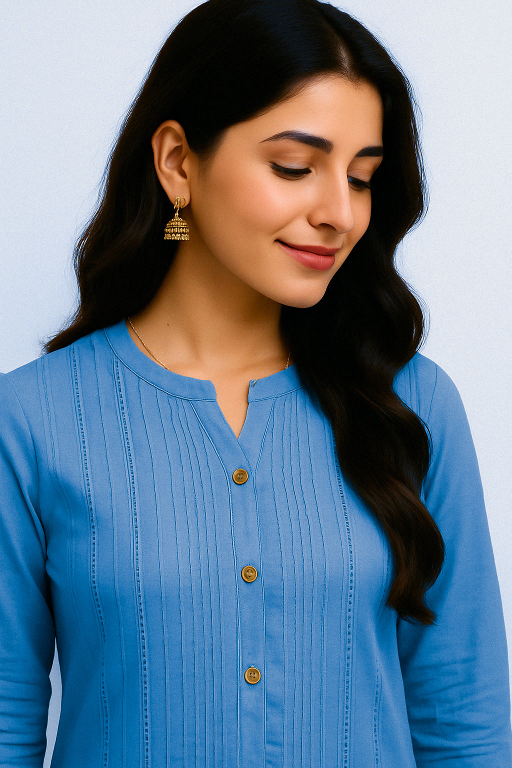 Dark blue Long Top Airline