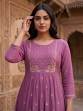 Flower Designer Kurti - Light Pink - image 4