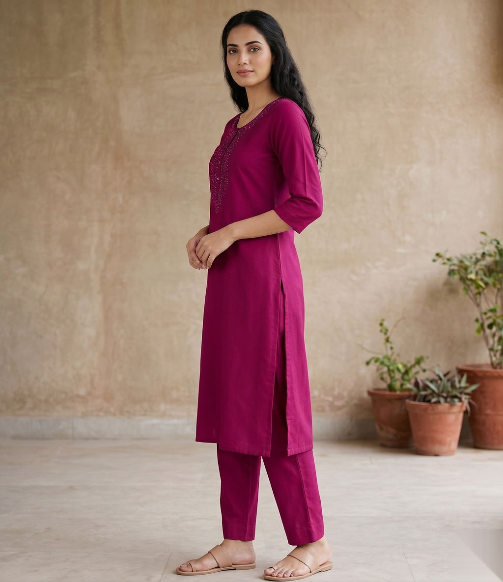 Pink Stone Long Top