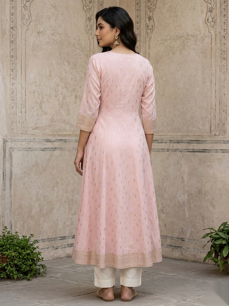 Pink umbrella Long Top