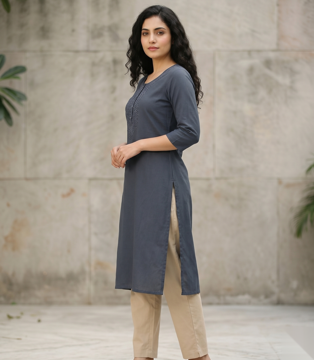 Grey Stone Long Top