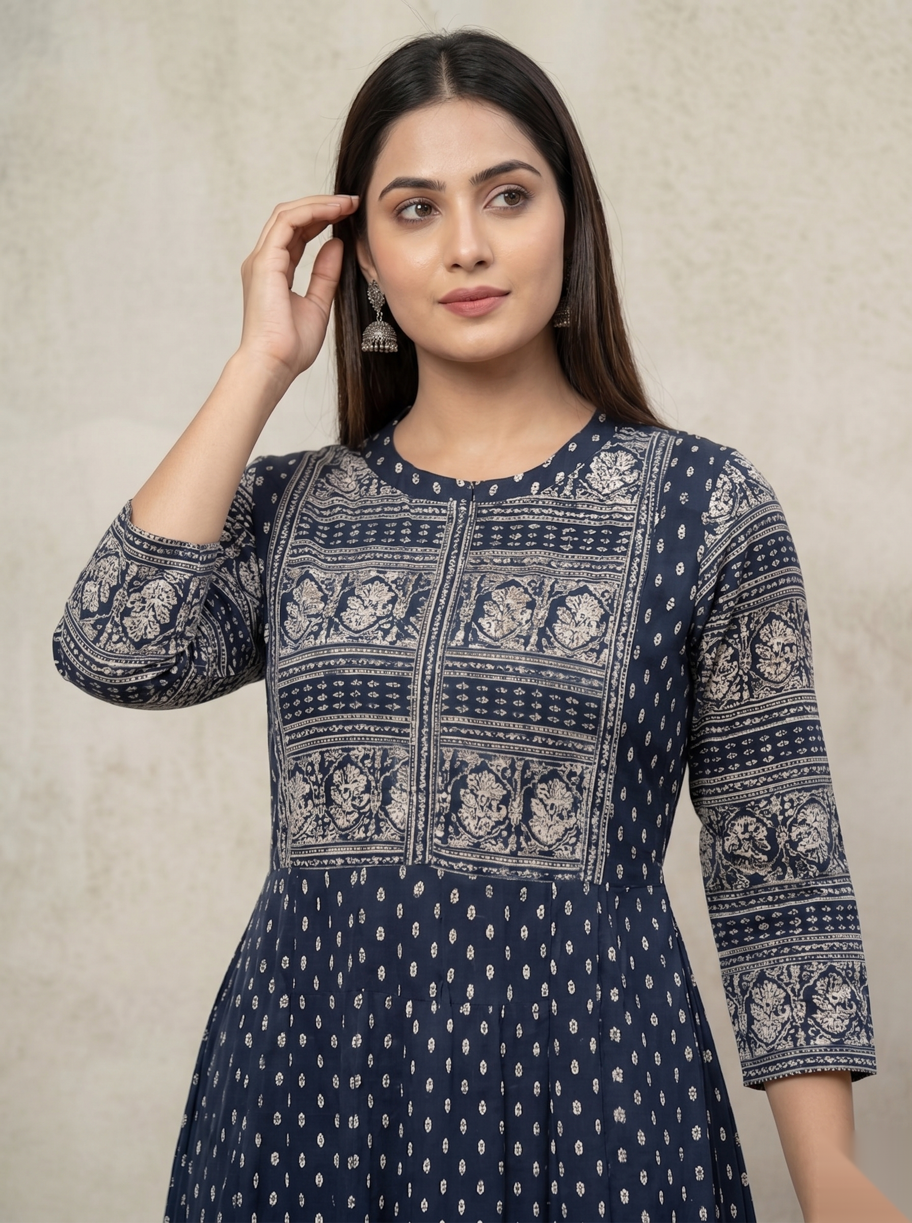 Blue umbrella Long Top