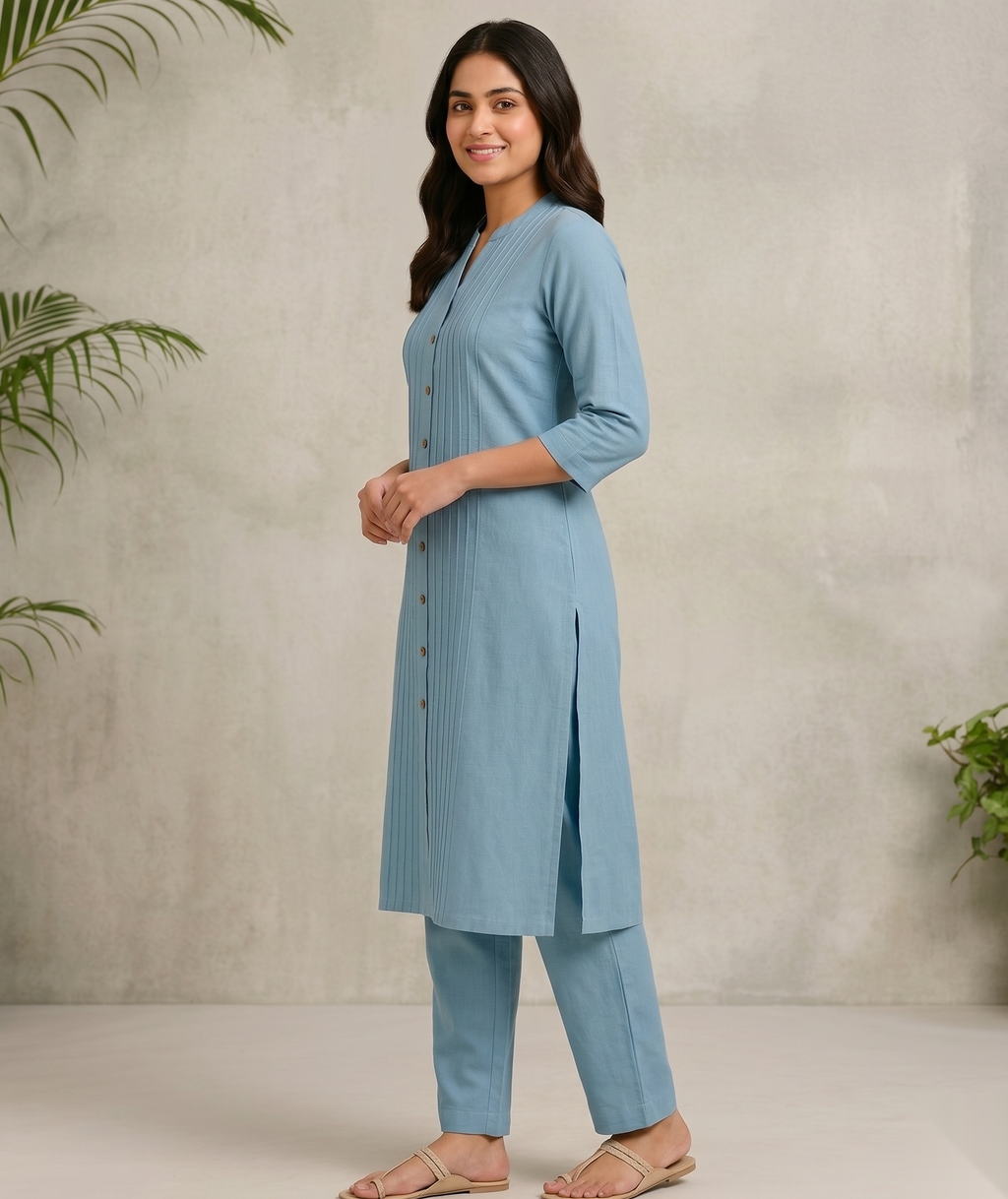Ocean Blue Long Top Airline