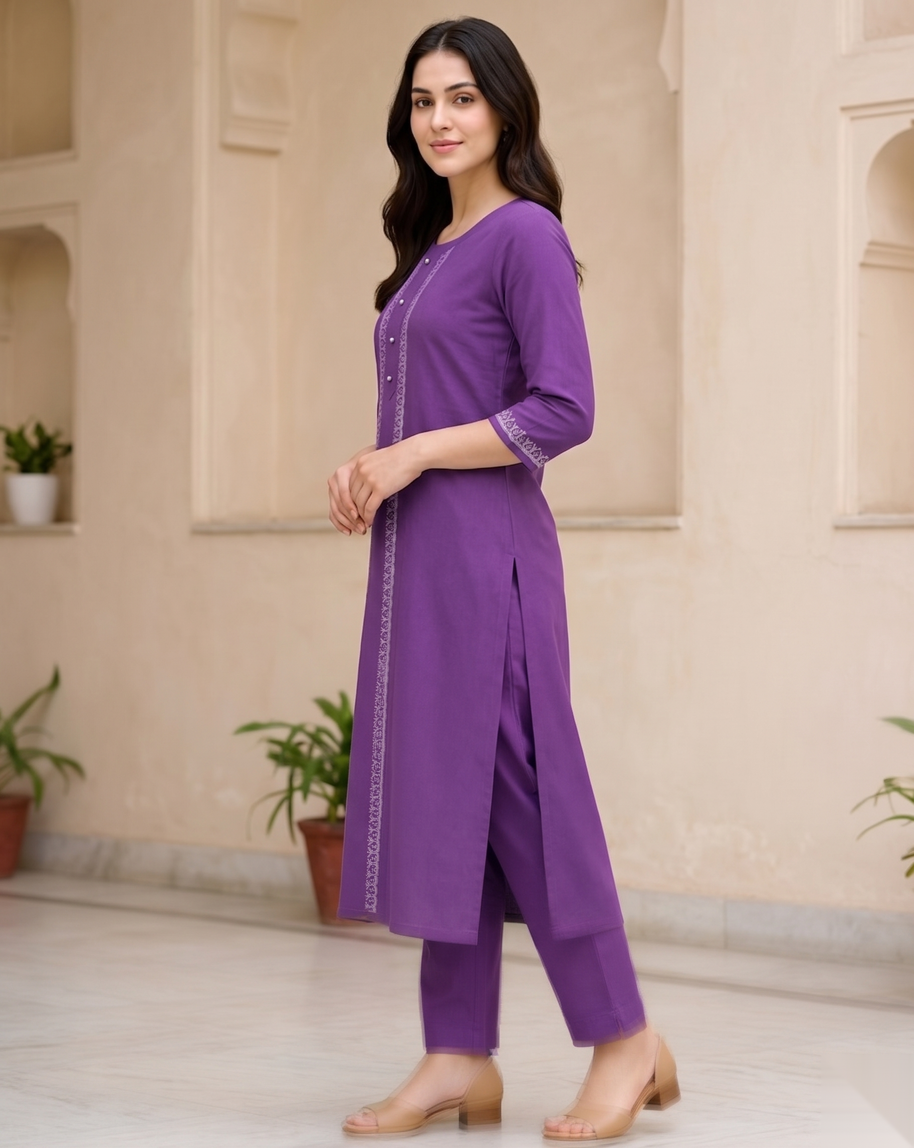 Dark Purple Long Top