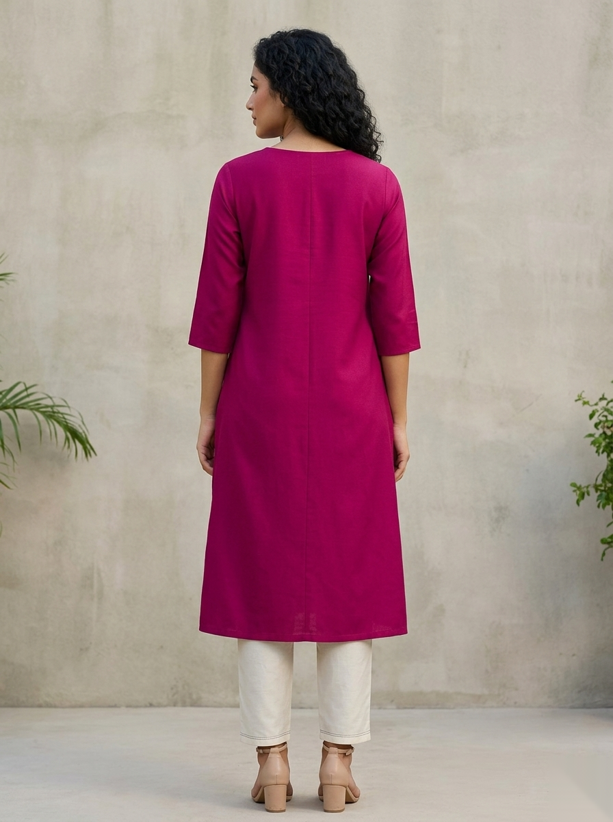 Pink Silver line Long Top