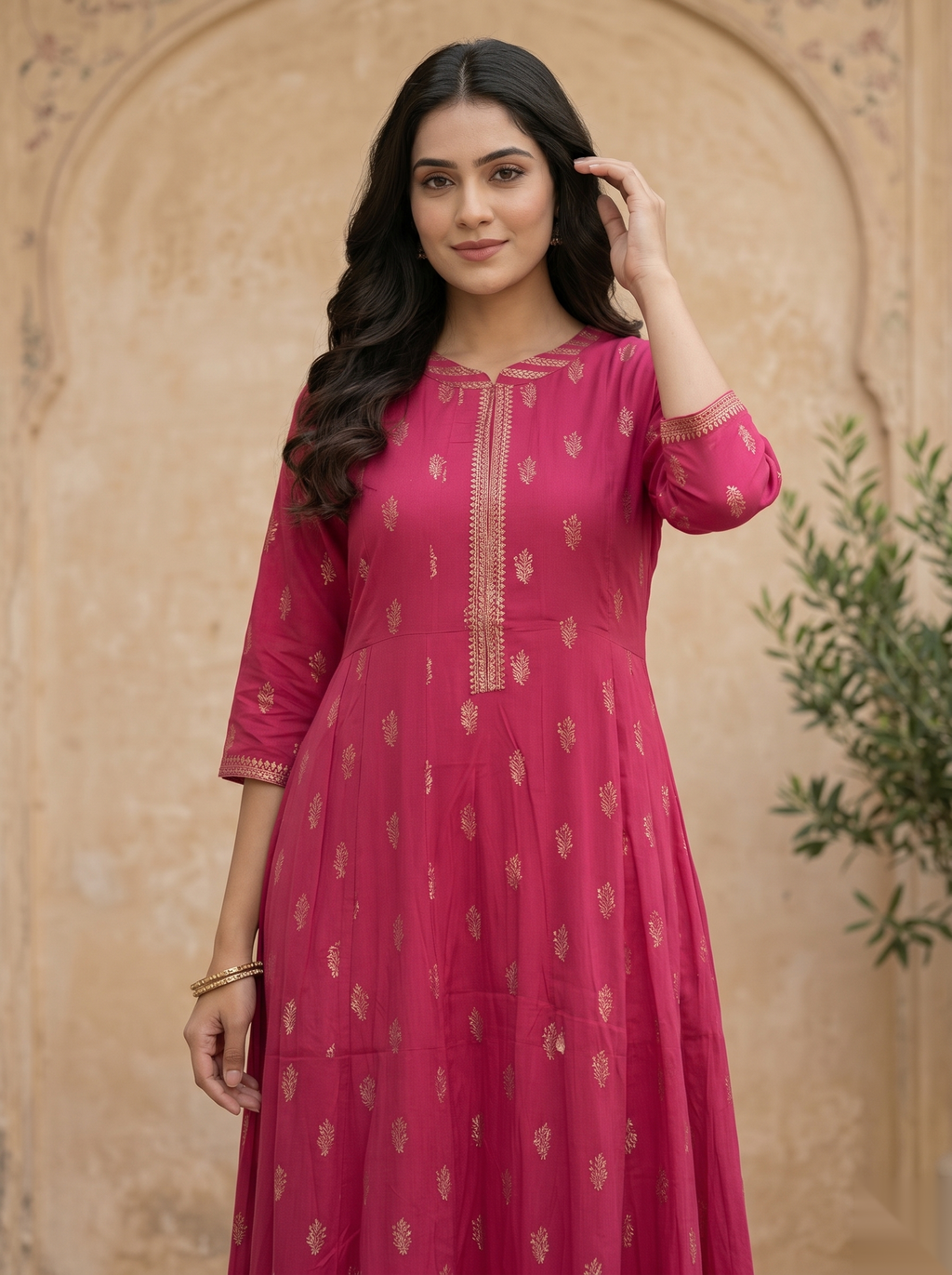 Pink D3 Long Top