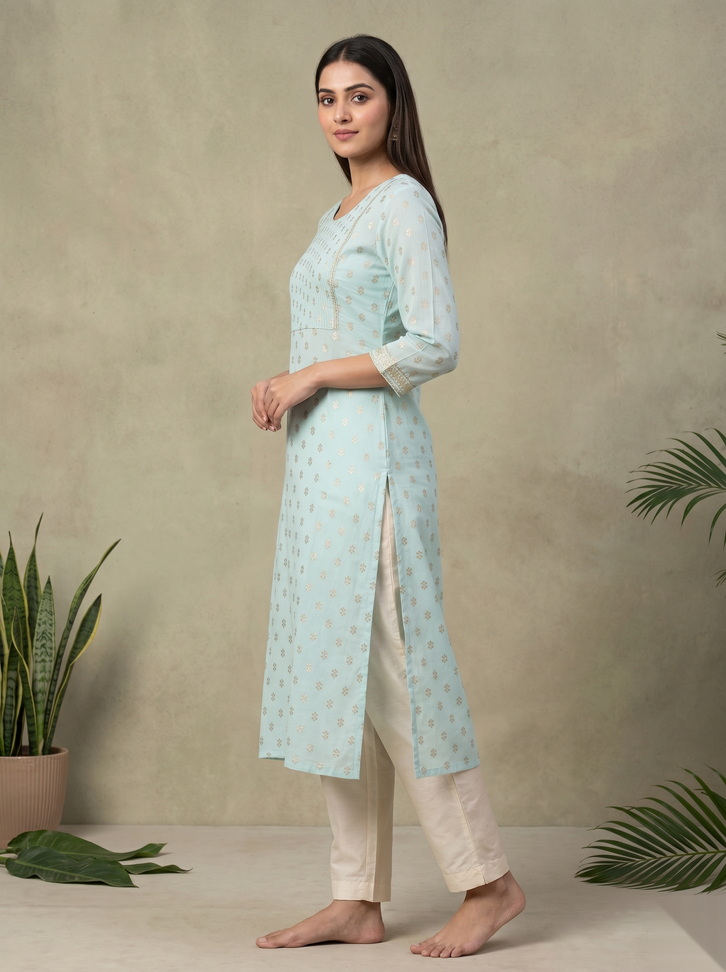 Sky Blue D3 Long Top