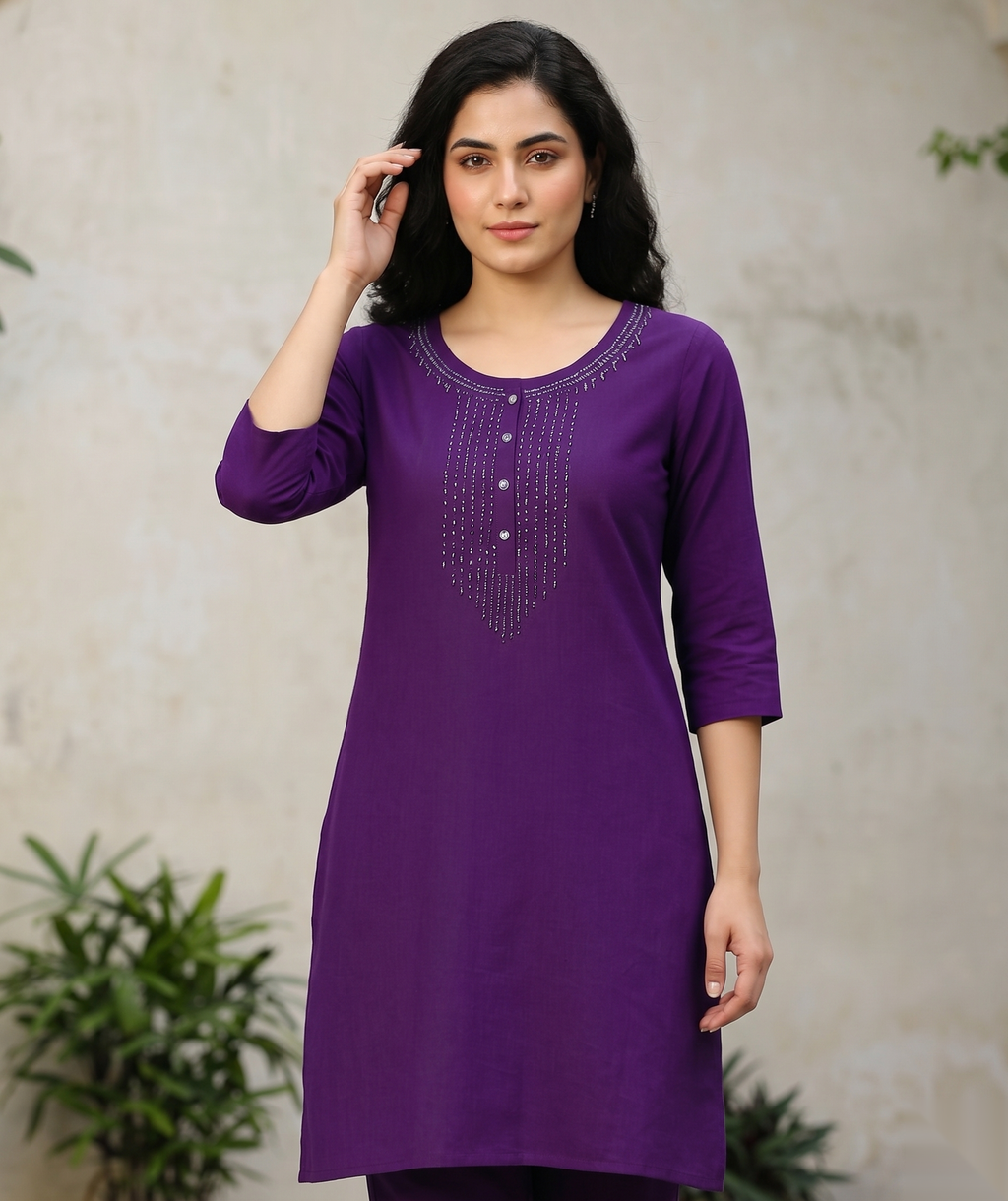 Violet Stone Long Top
