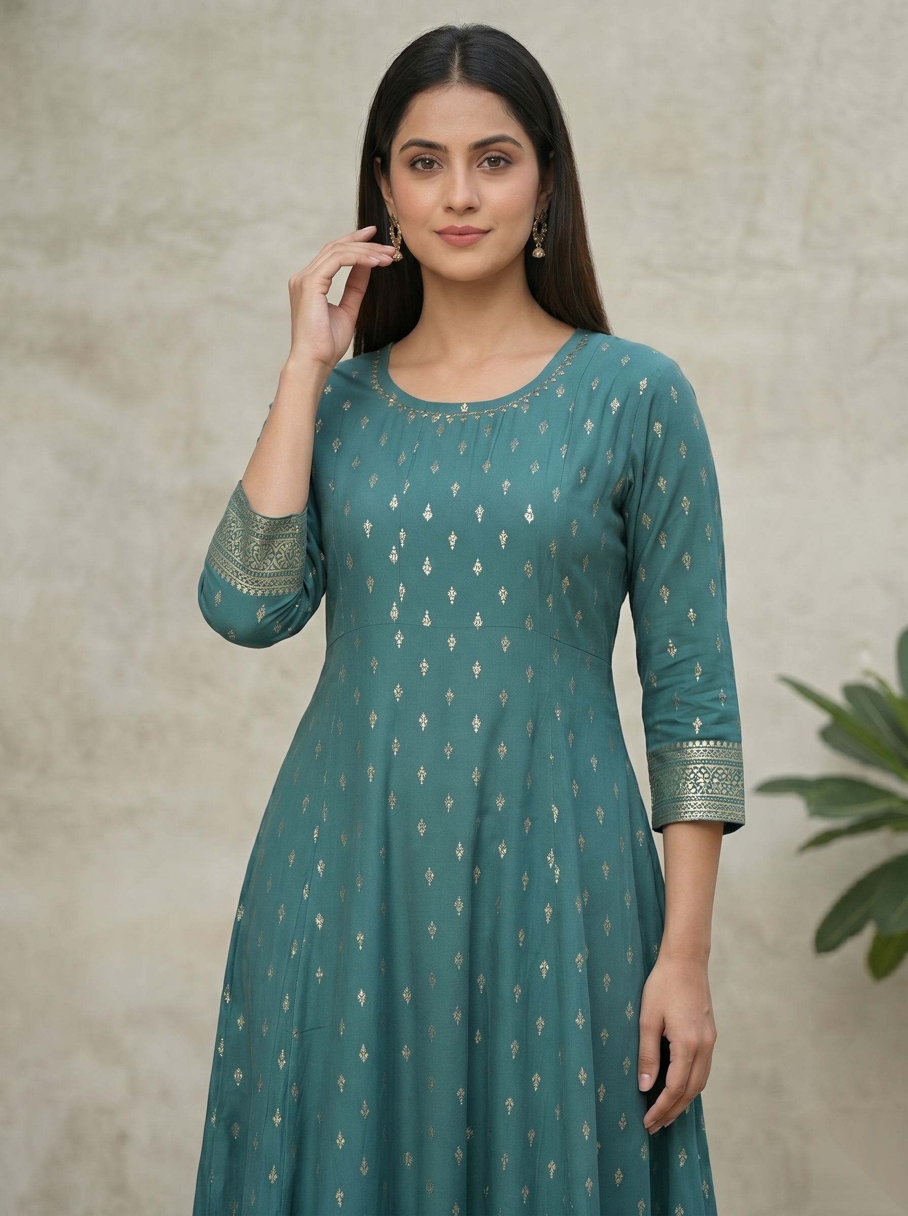 Dark Green D2 Long Top