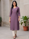 Purple SIlver line Long Top