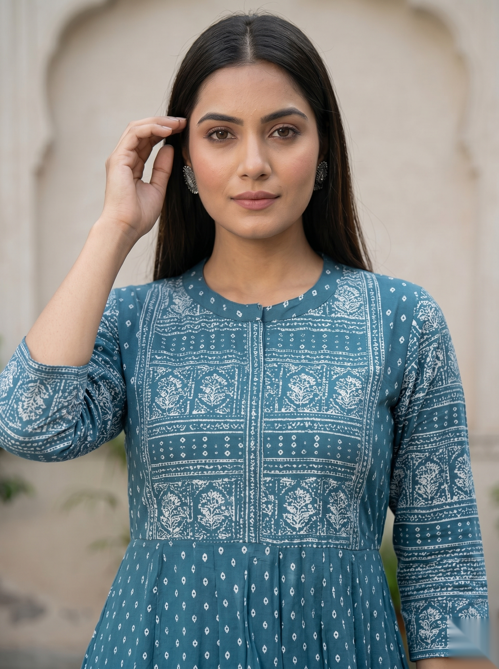 Sky Blue umbrella Long Top