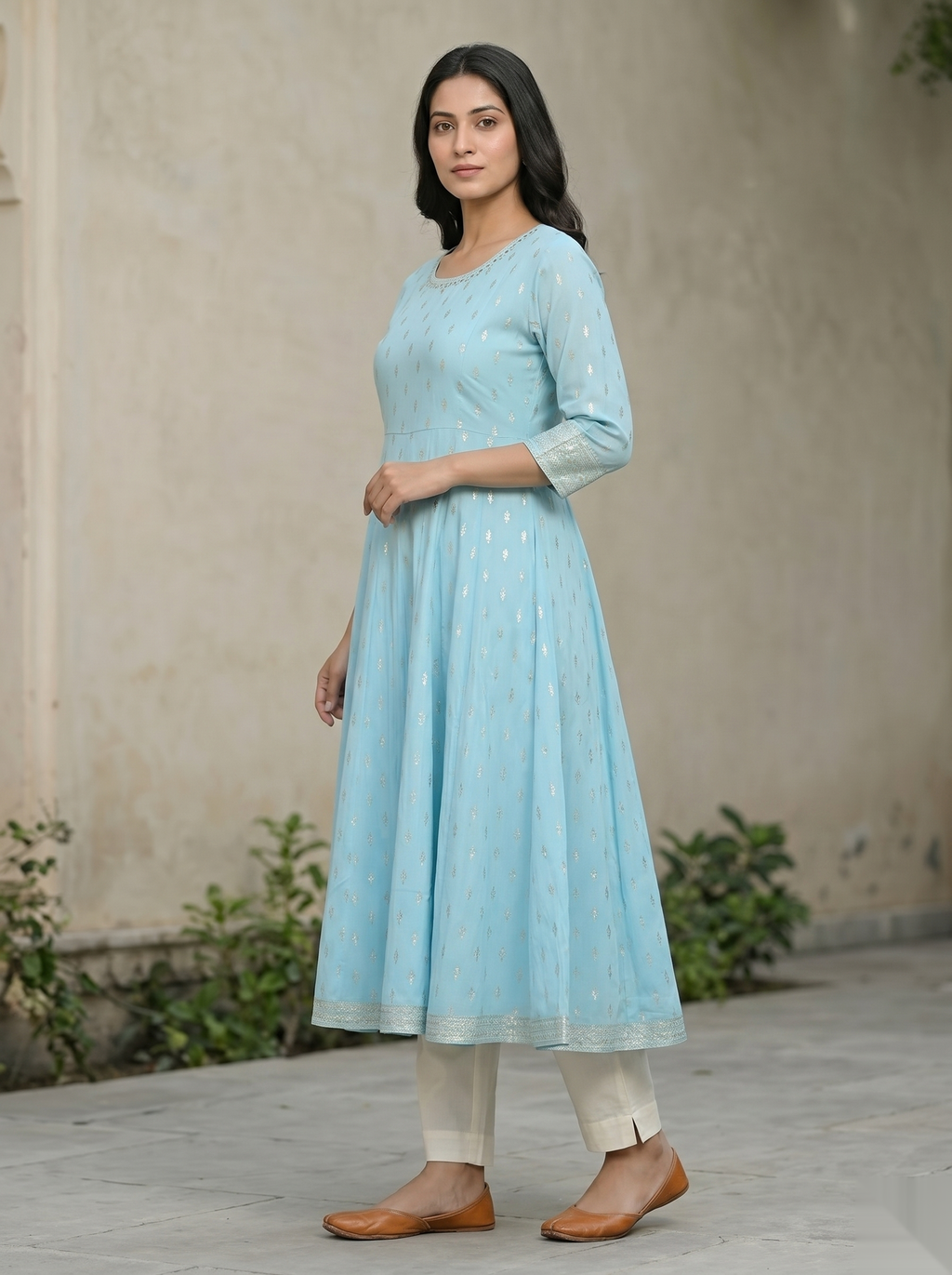 Sky Blue umbrella D2 Long Top