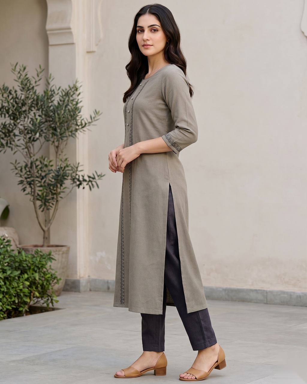 Light Brown Long Top