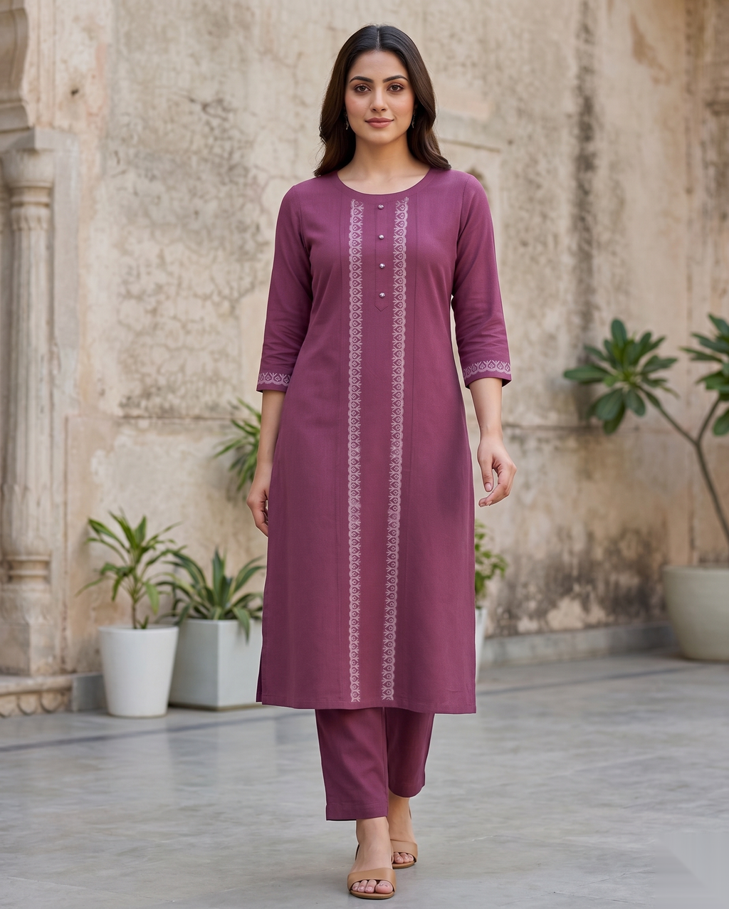 Maroon Long Top