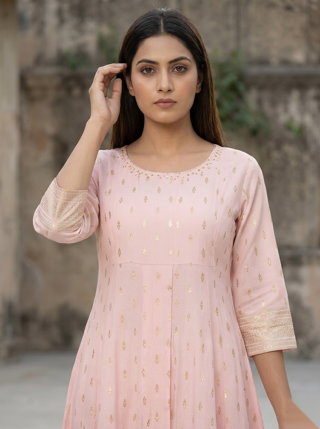 Pink umbrella Long Top