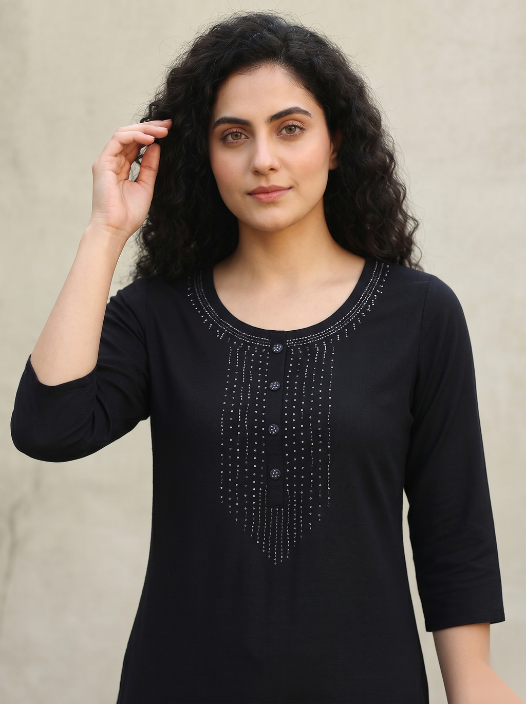 Black Stone Long Top