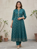 Ocean Blue Long Top Umbrella kurti