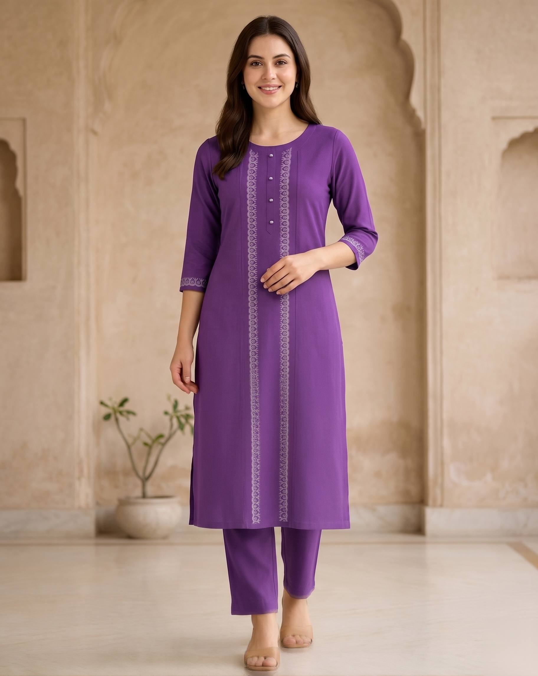 Dark Purple Long Top