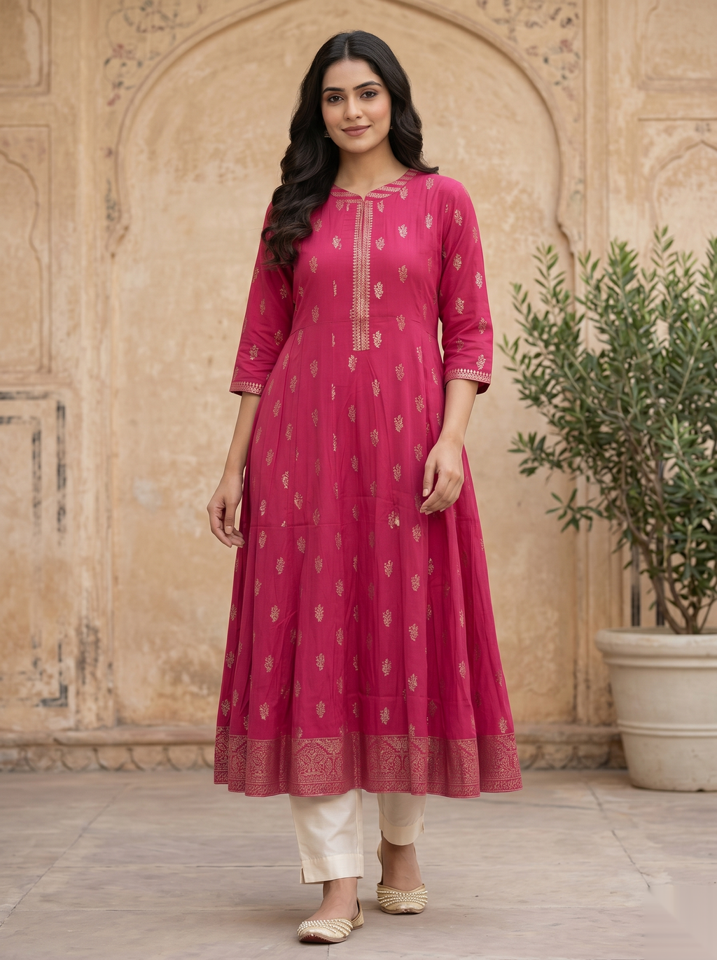 Pink D3 Long Top