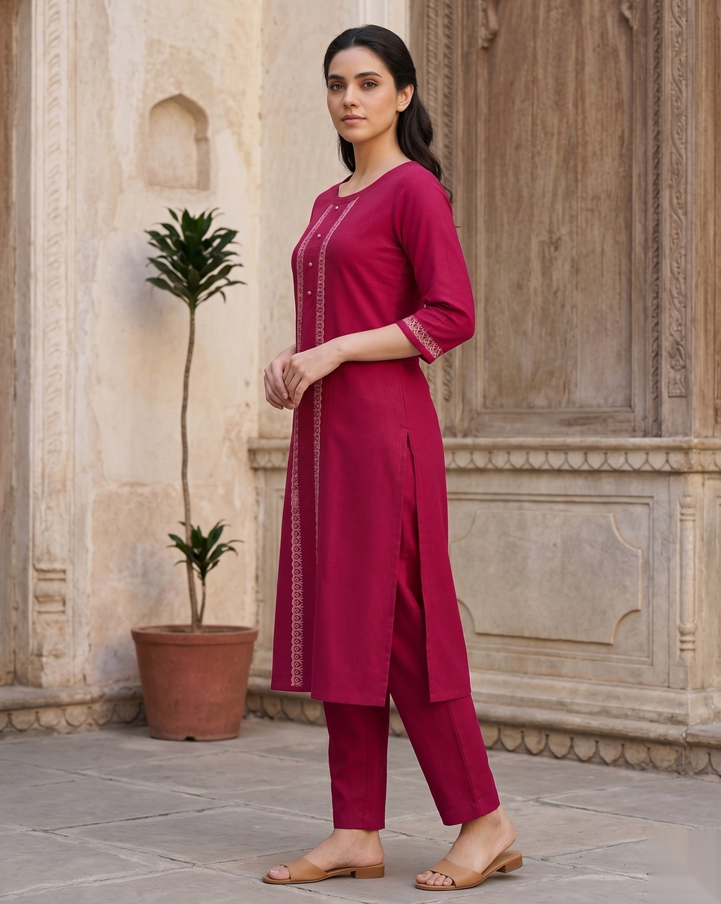Red Long Top