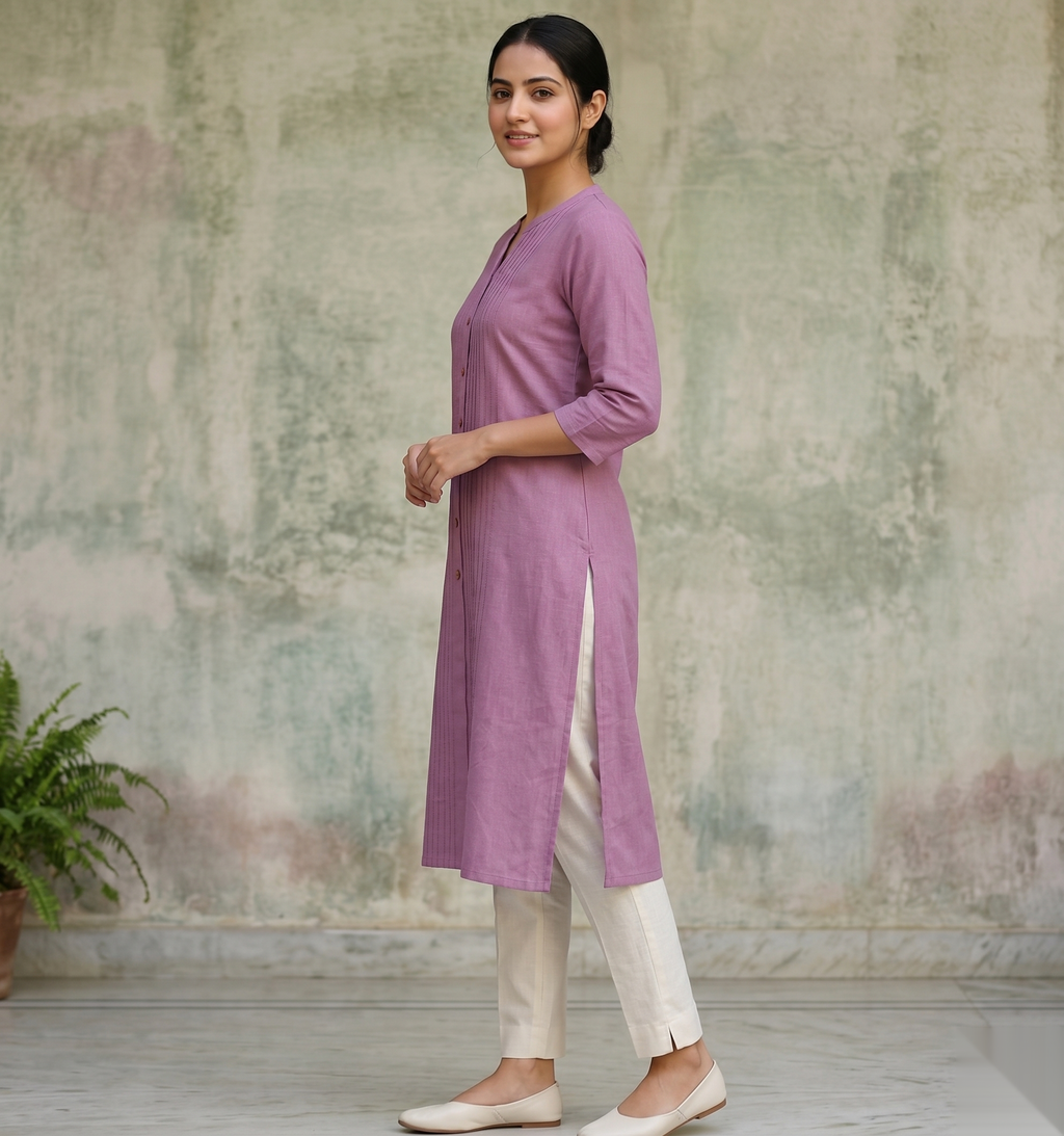 Dull pink Long Top Airline