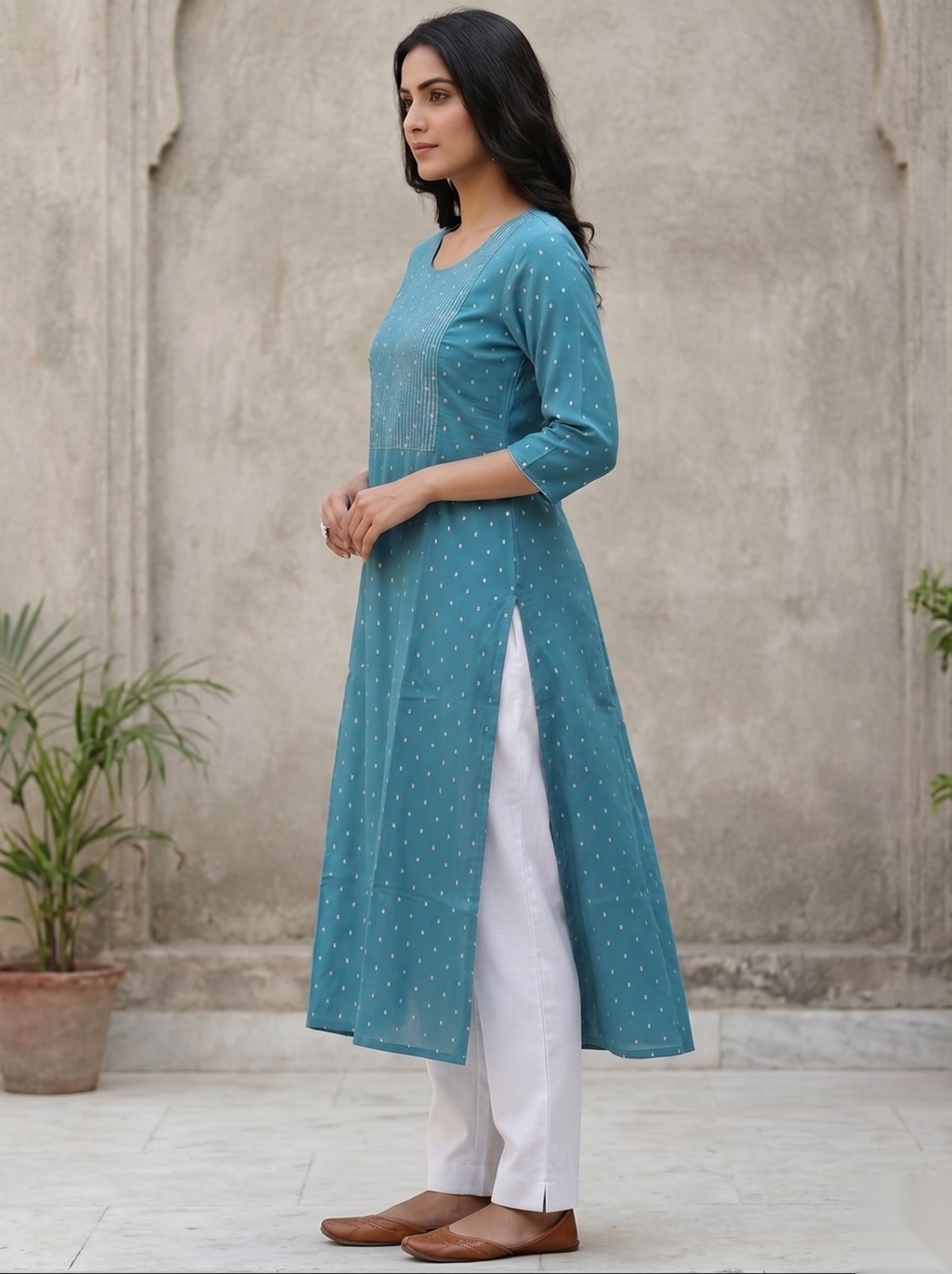 Blue umbrella D2 Long Top