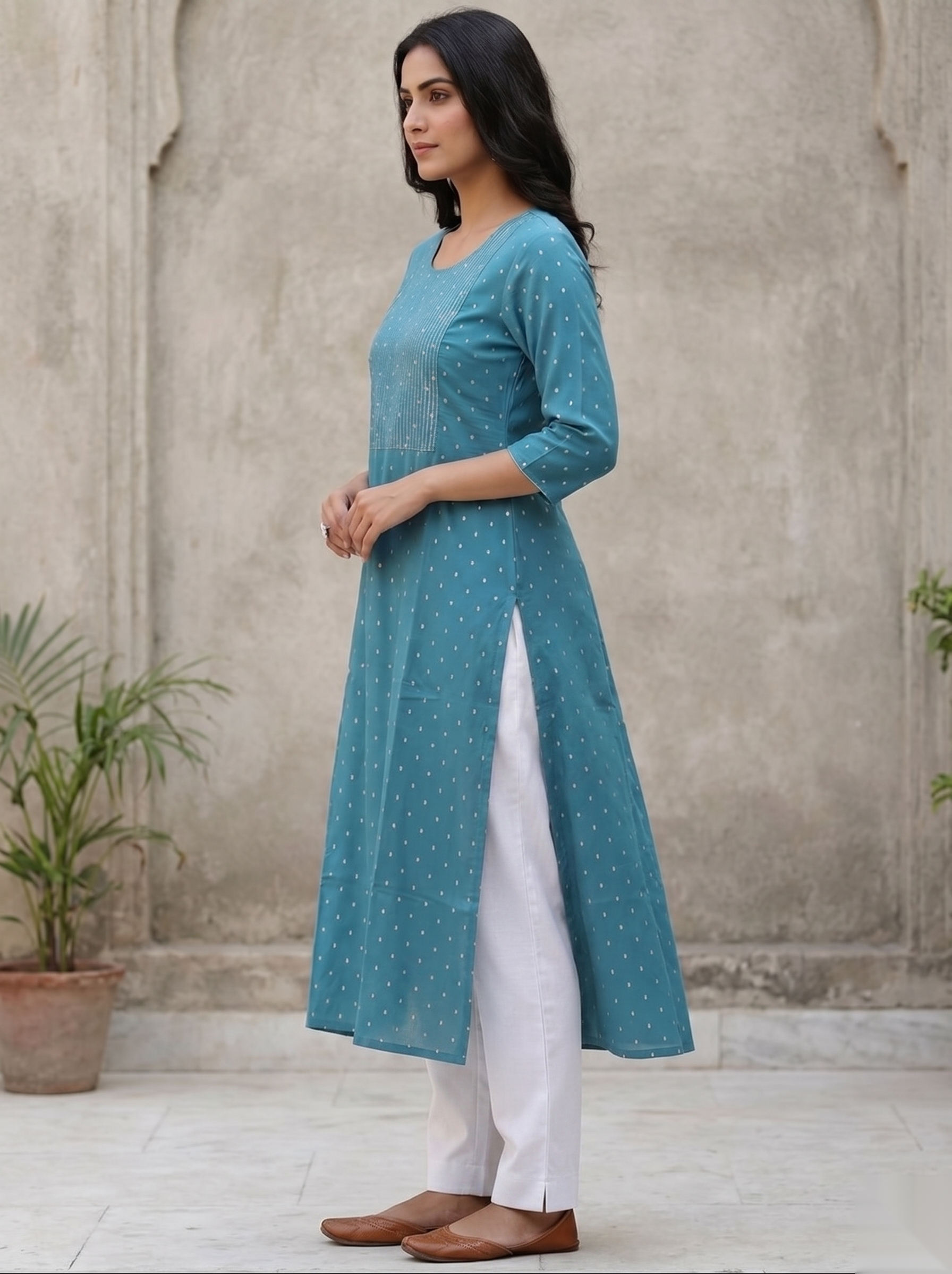 Blue umbrella D2 Long Top