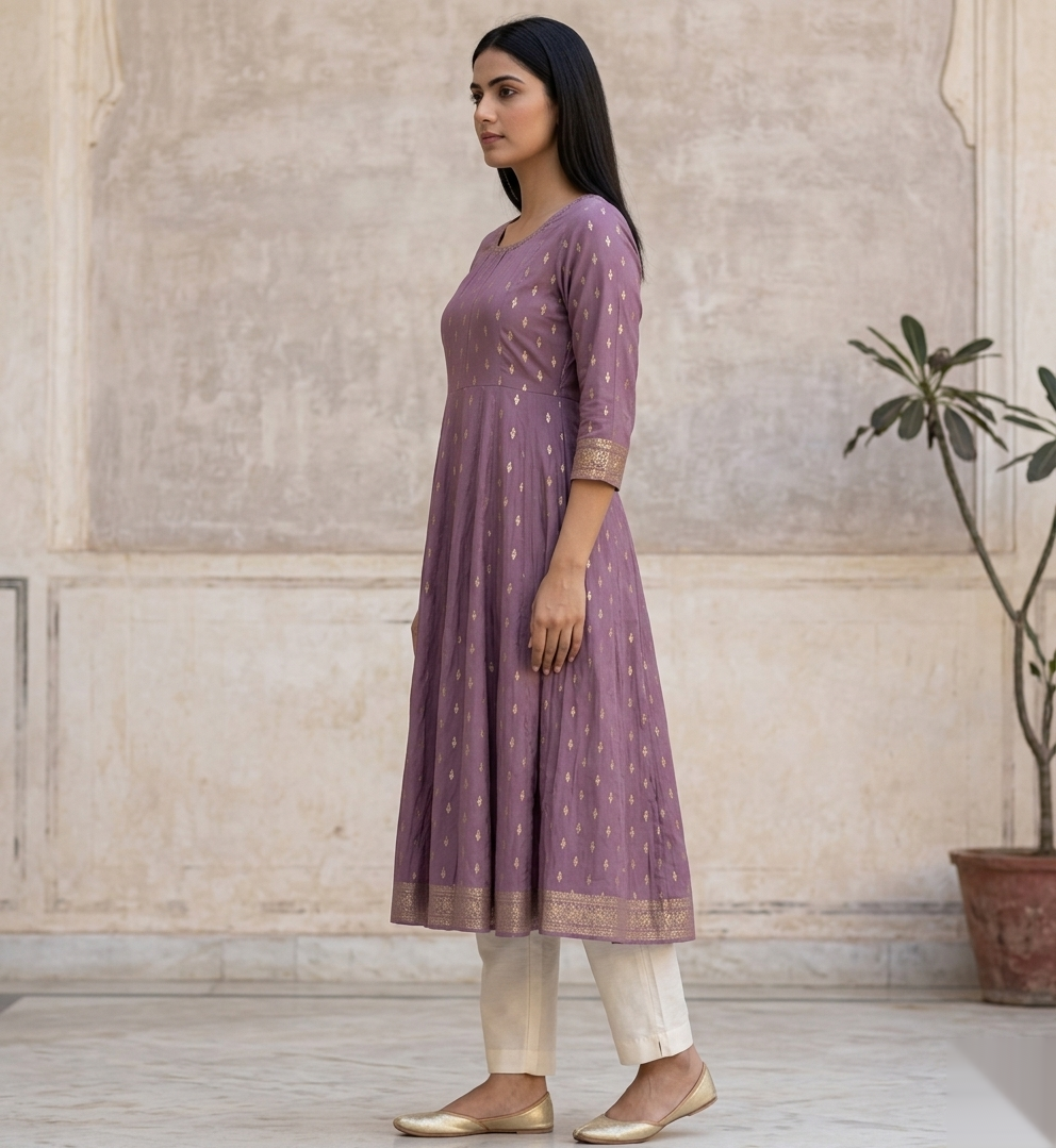 Purple D3 Long Top