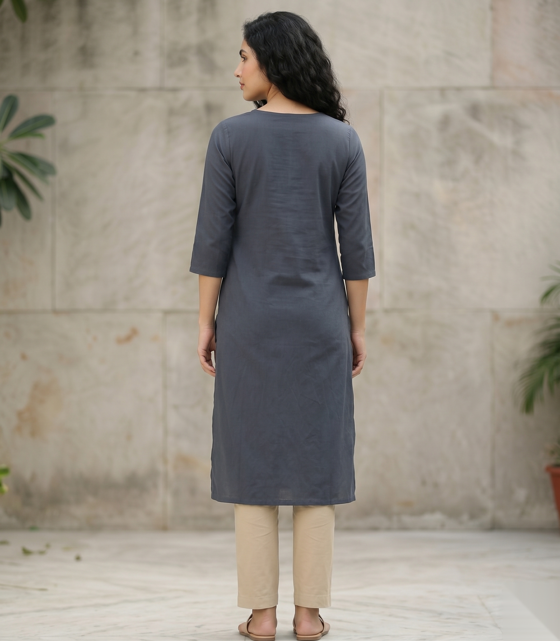 Grey Stone Long Top