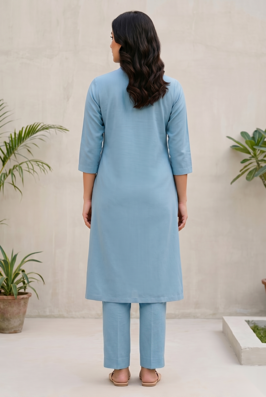 Ocean Blue Long Top Airline