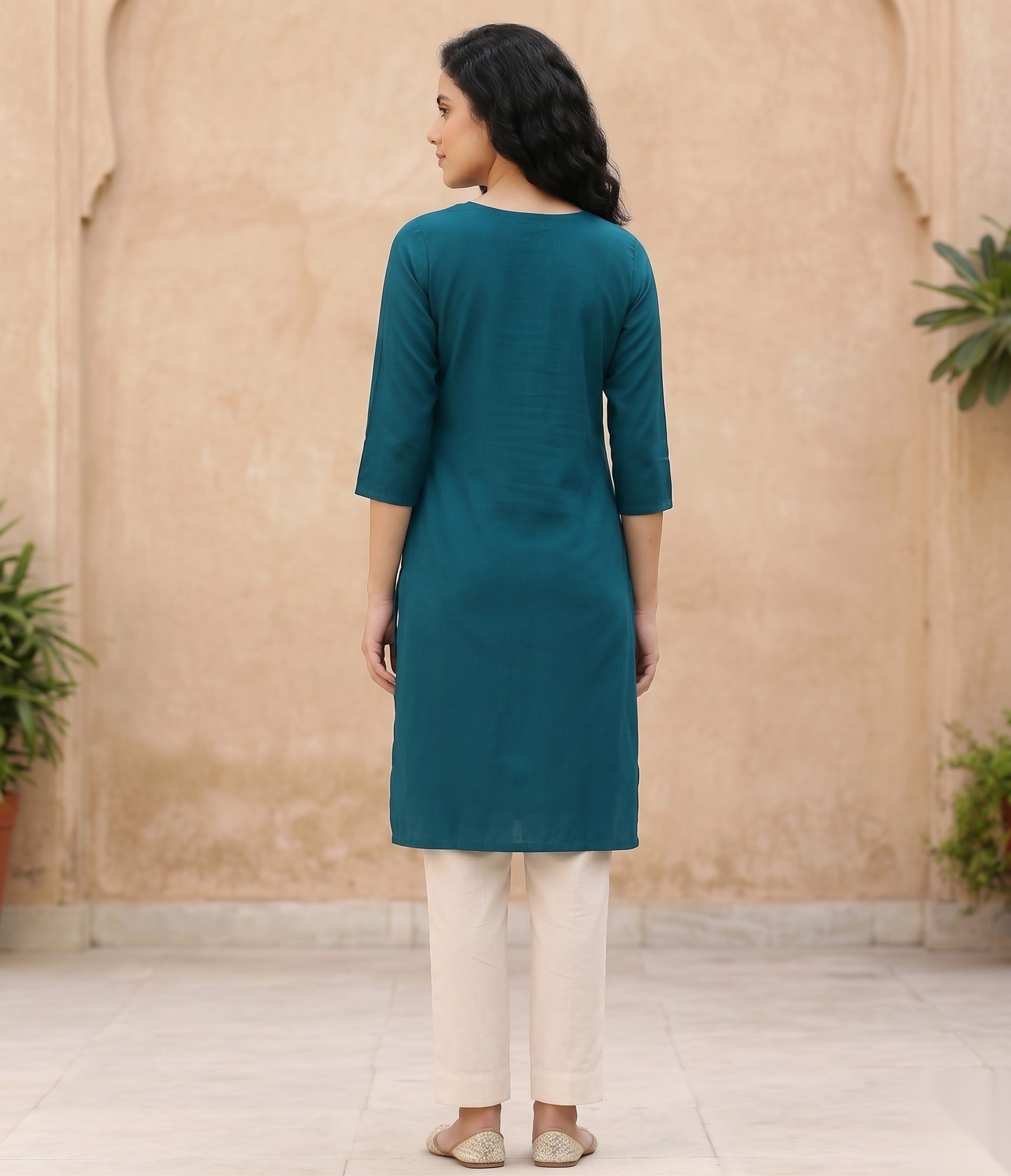 Green Stone Long Top