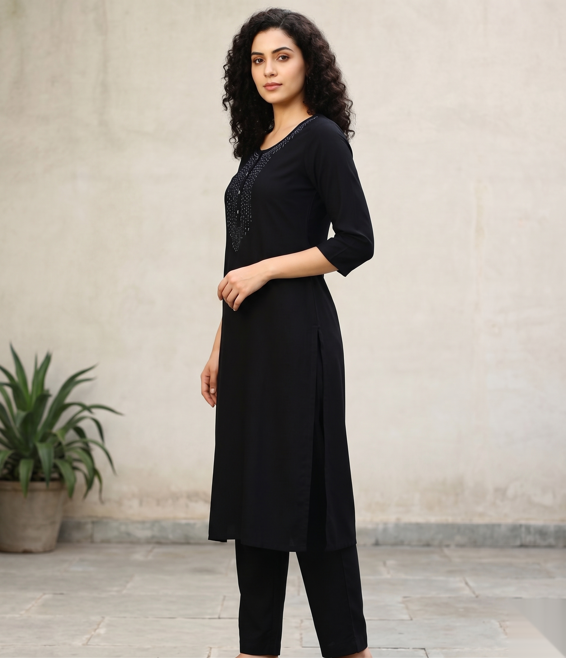 Black Stone Long Top