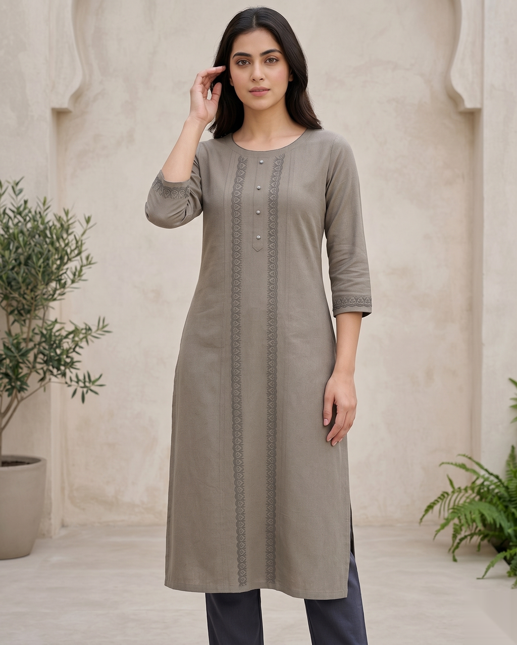 Light Brown Long Top