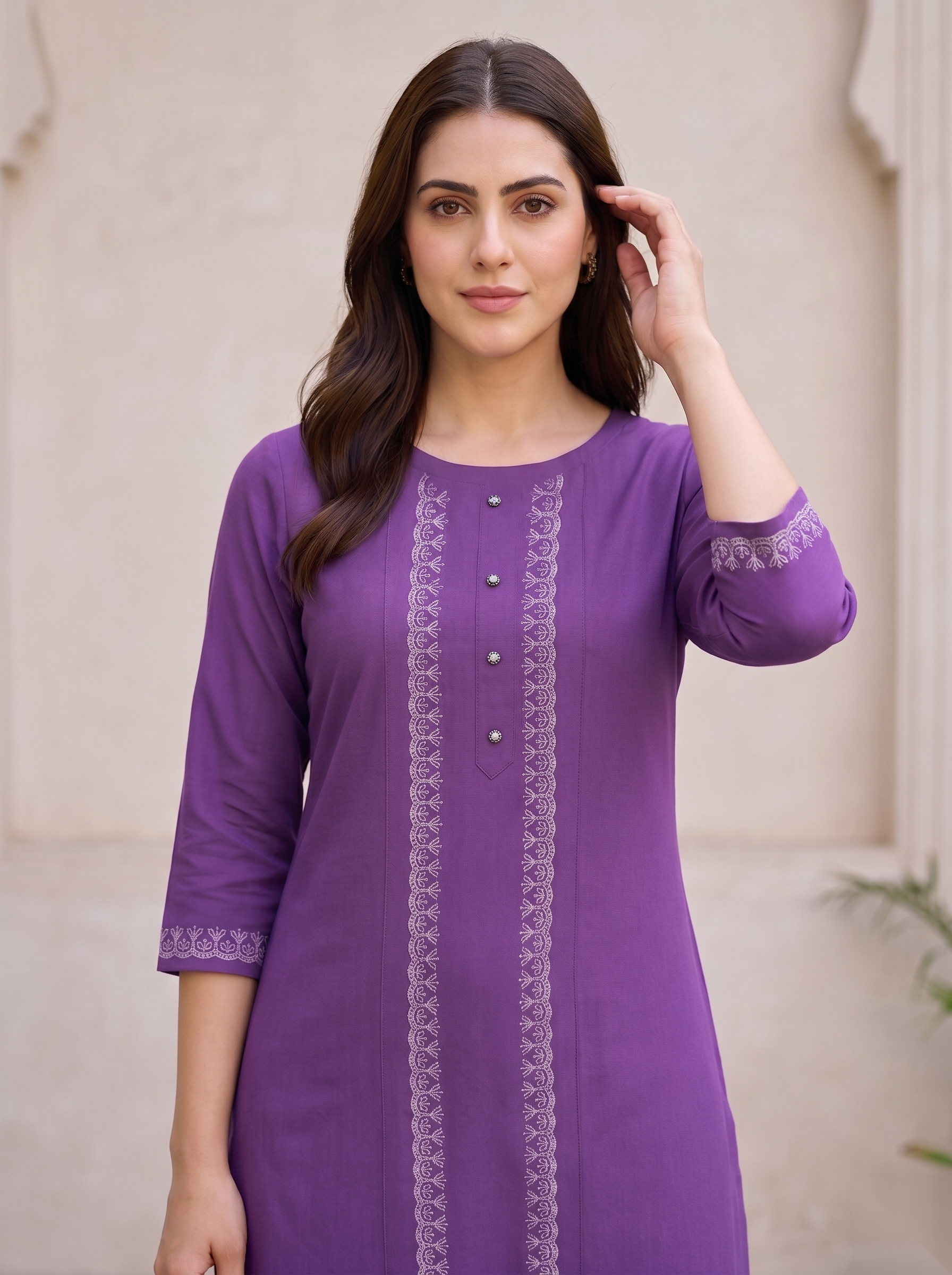 Dark Purple Long Top