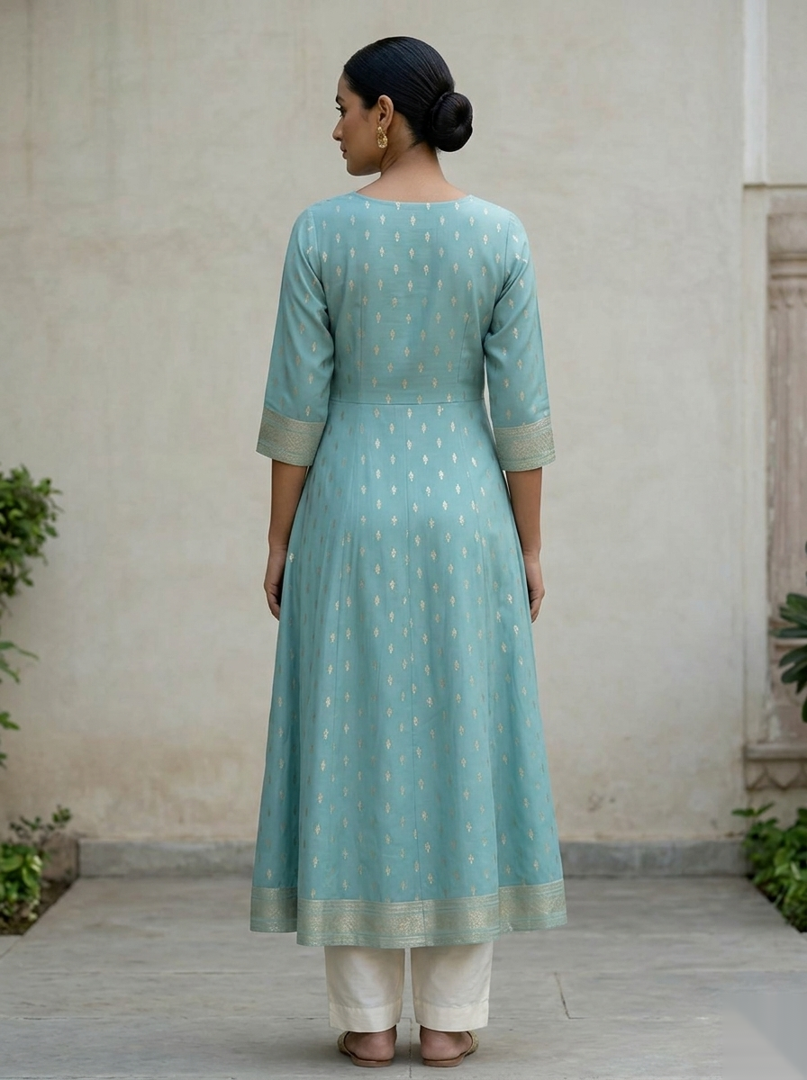 Ocean Blue umbrella Long Top