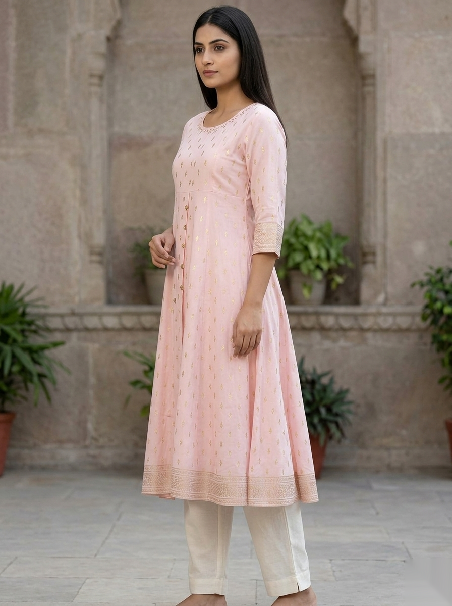 Pink umbrella Long Top