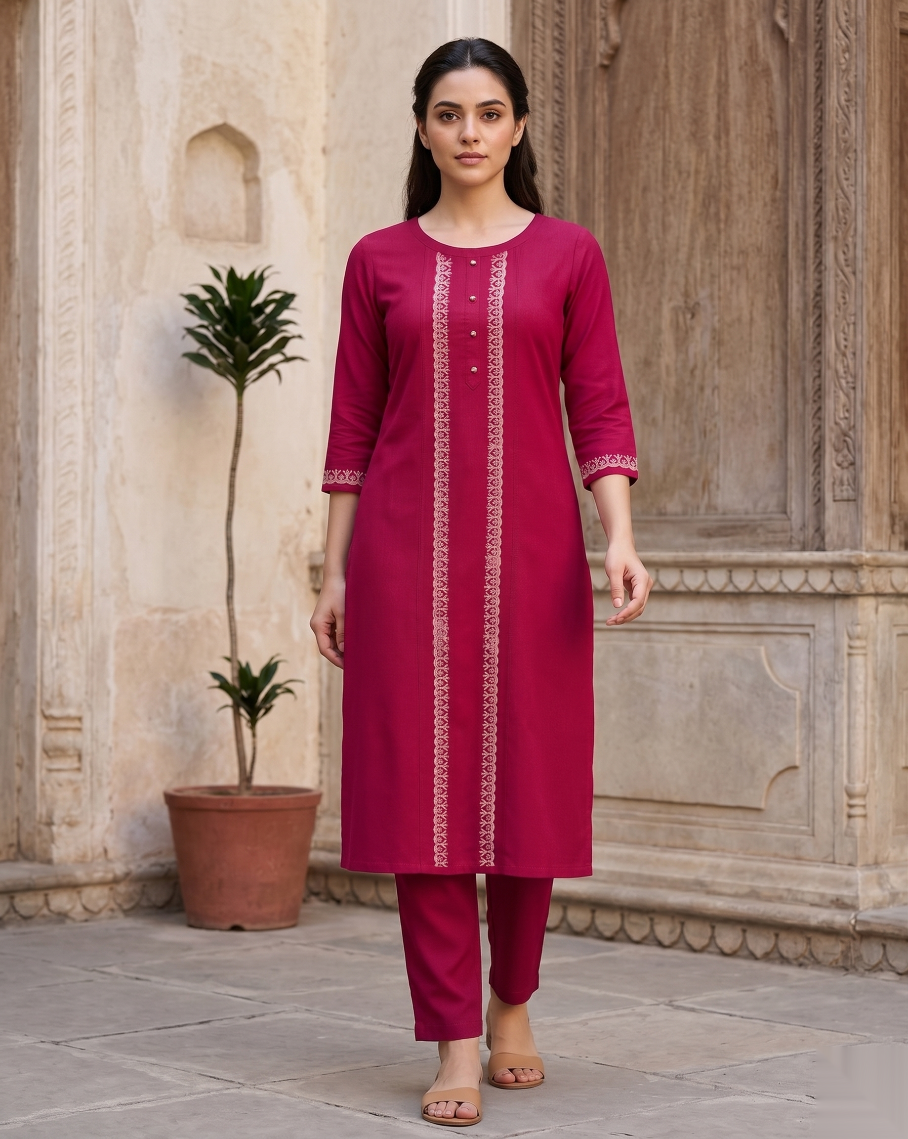 Red Long Top