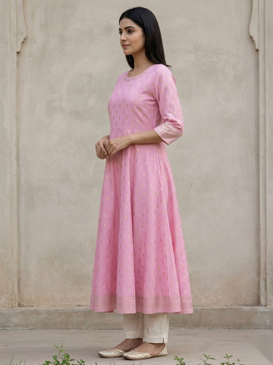 Pink umbrella Long Top