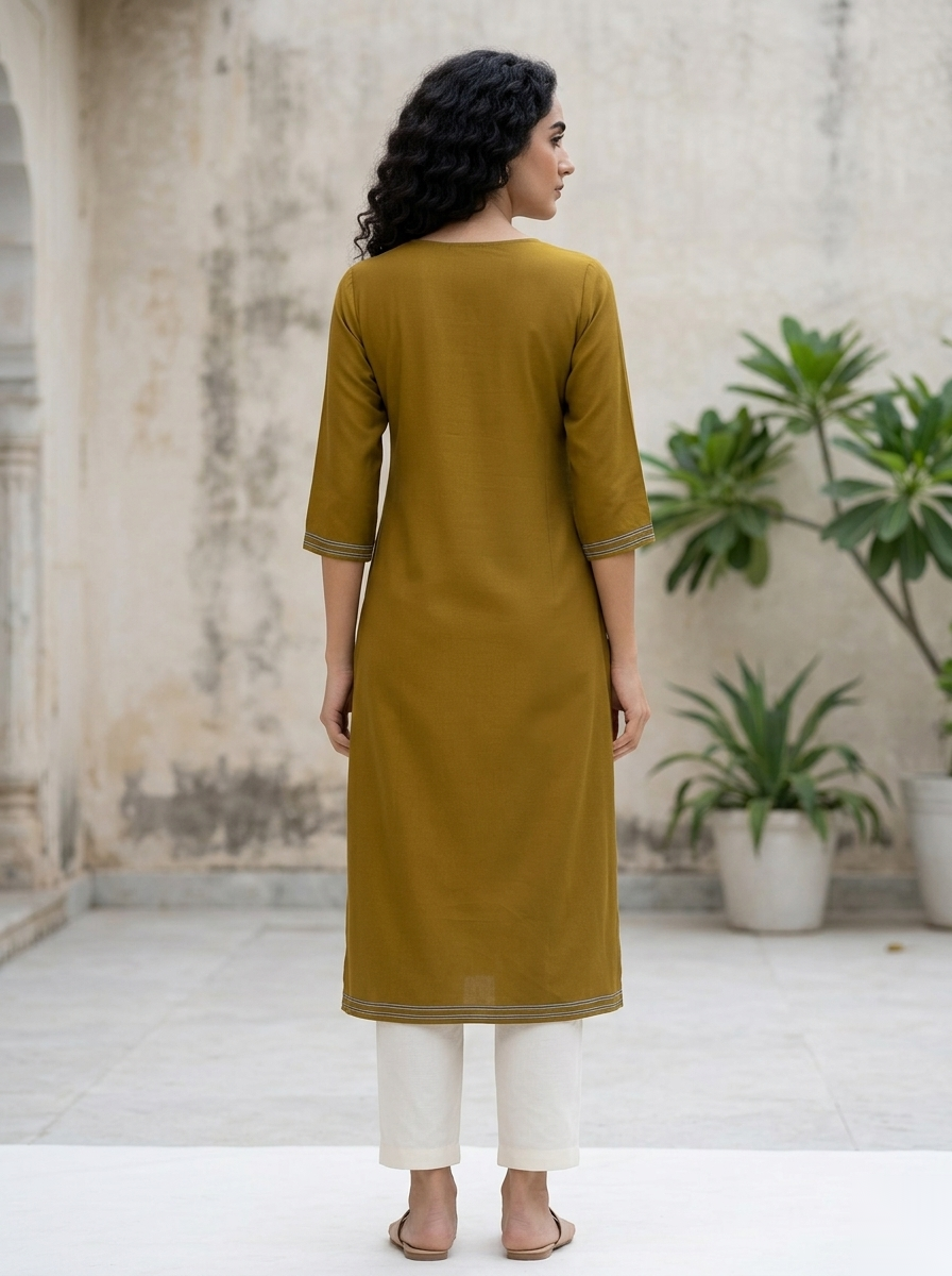Brown silver line Long Top