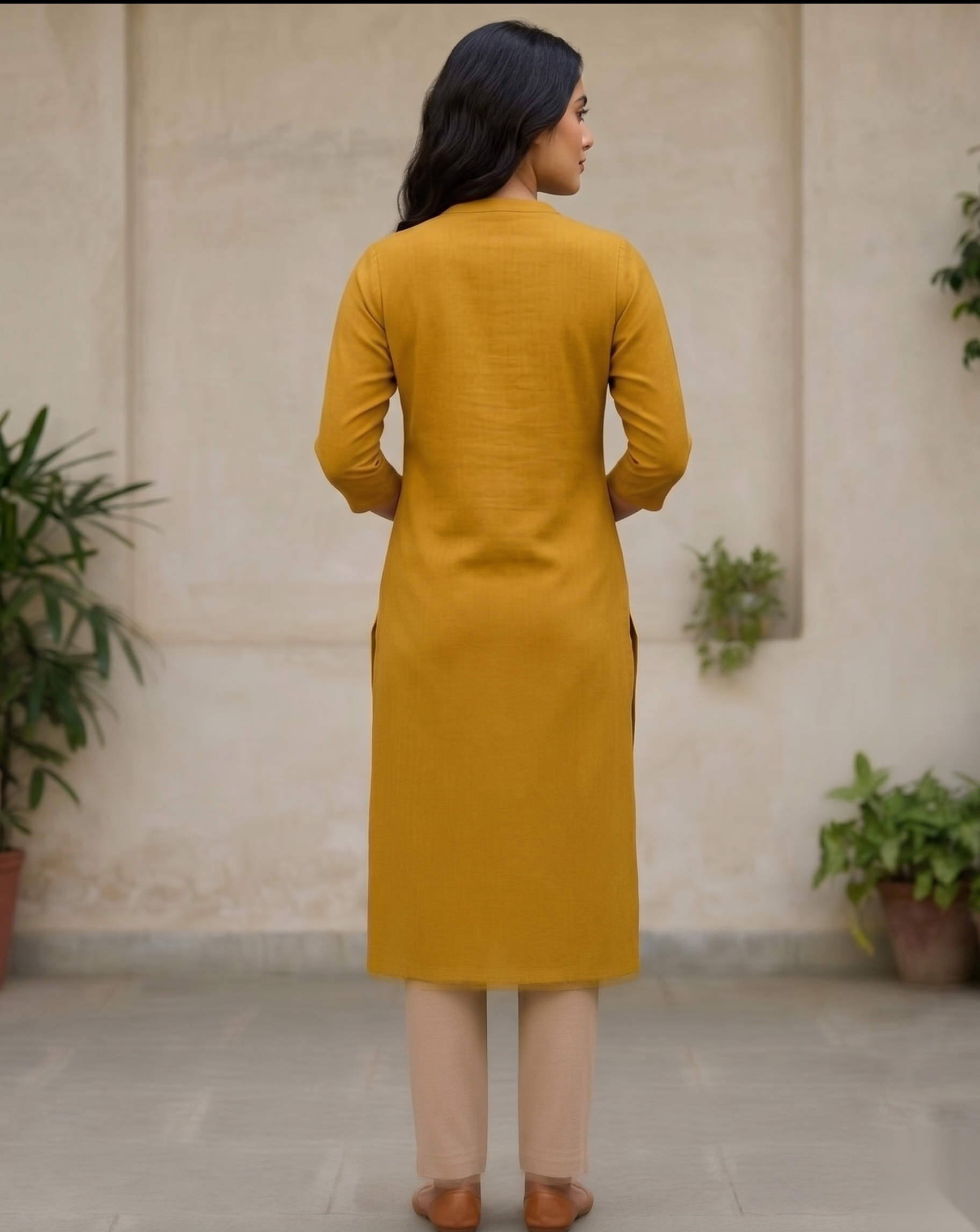 Yellow Long Top Airline