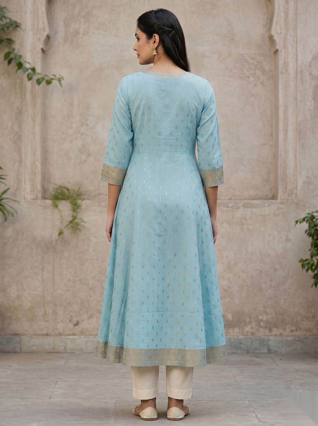 Sky Blue umbrella D2 Long Top