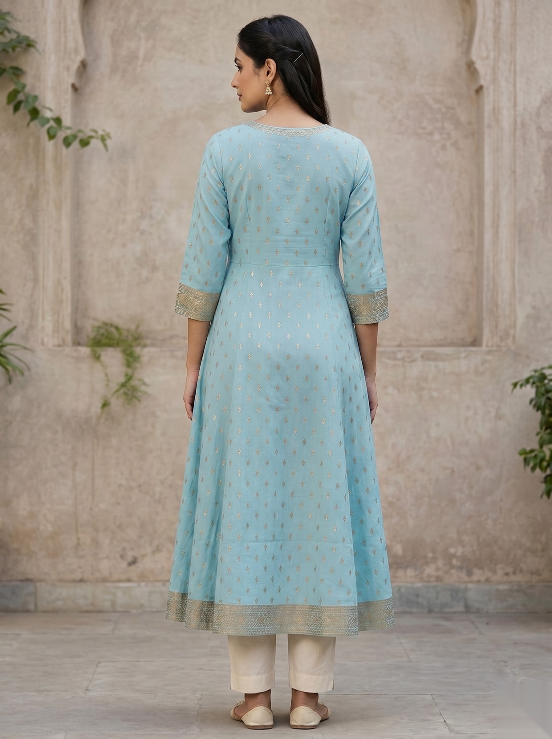 Sky Blue umbrella D2 Long Top