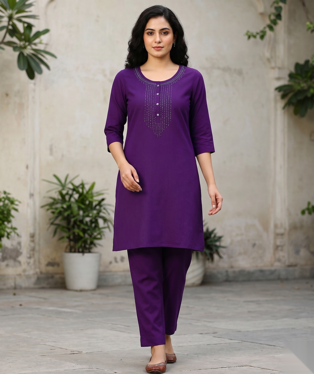 Violet Stone Long Top