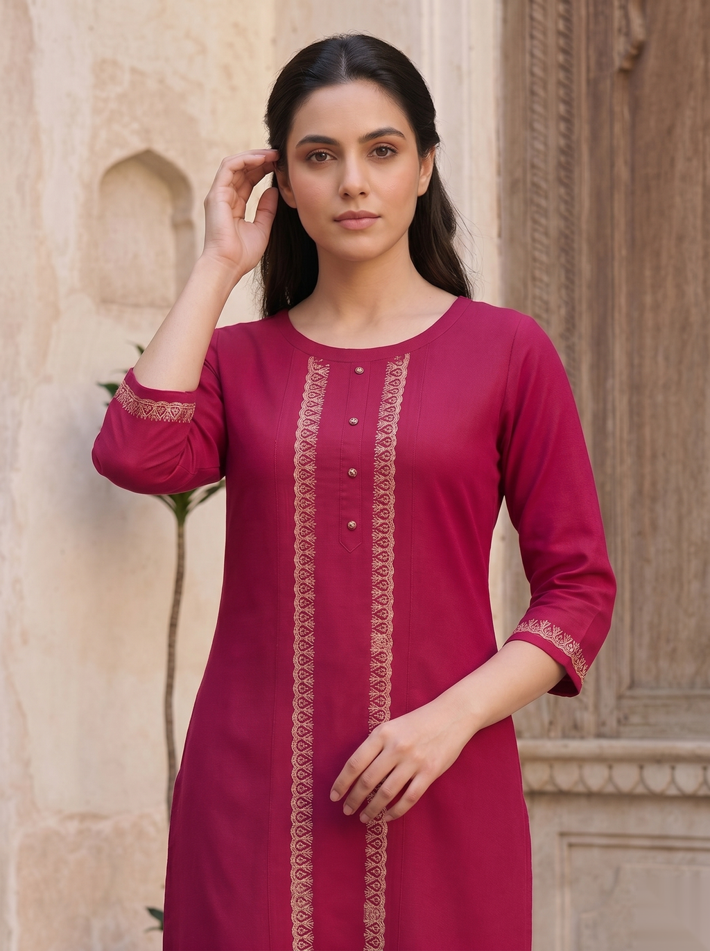 Red Long Top