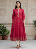 Red Long Top Umbrella Kurti
