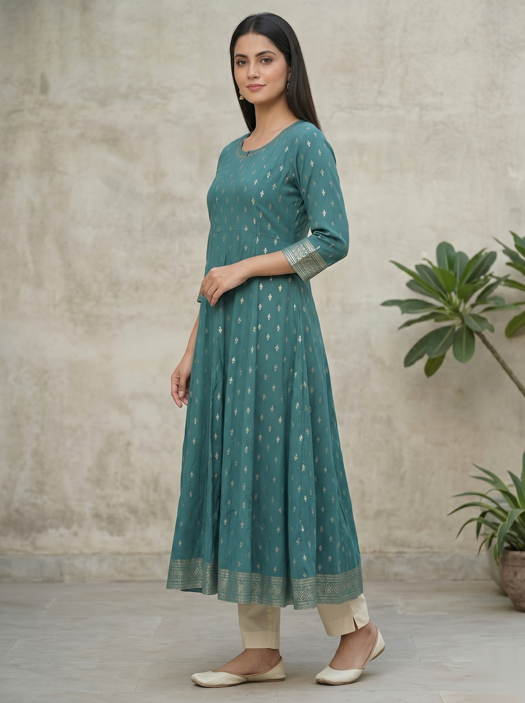 Dark Green D2 Long Top