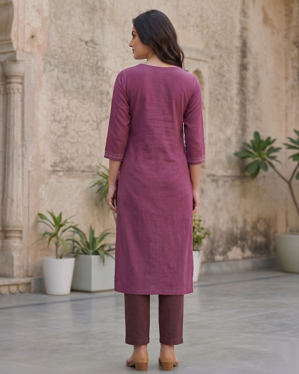Maroon Long Top