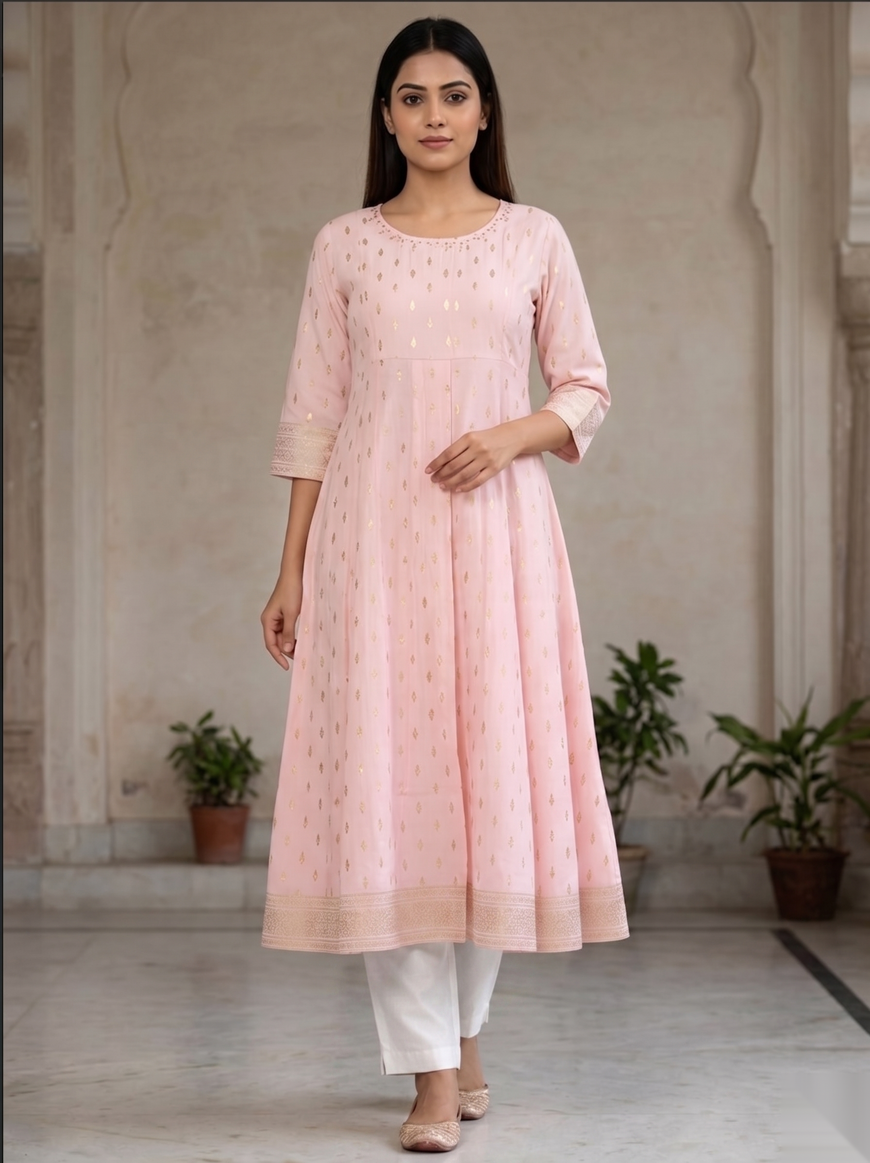 Pink umbrella Long Top